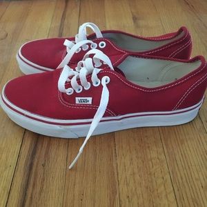 Women’s Red Vans Size 8.5